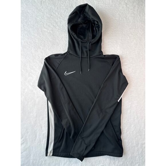 Nike Tops - Nike Dri Fit Academy 19 Hoodie Womens Size Small Black White Stripe Hooded